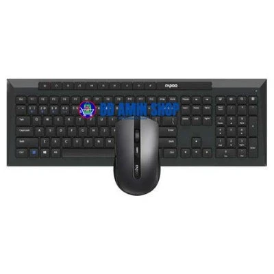 Rapoo 8210M Multi-Mode Wireless Keyboard & Mouse Combo – Bluetooth & 2.4 GHz, Spill‑Resistant Keyboard