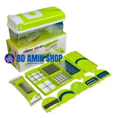 Nicer Dicer 15 In 1 Vegetable And Fruit Chopper With Stainless Steel Blades | Multi-Functional Kitchen Tool